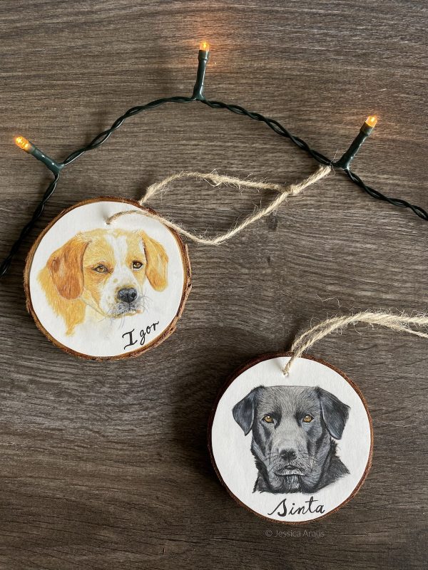 Dog portrait ornaments